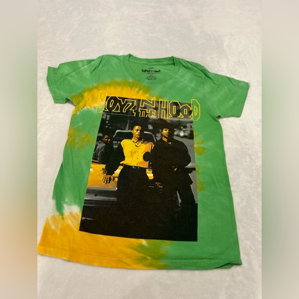 Boyz n the hood Green and Orange Graphic T-Shirt